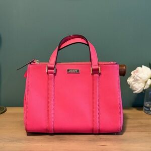 Kate Spade New York Newbury Lane Pink Structured Satchel Top Handle Crossbody
